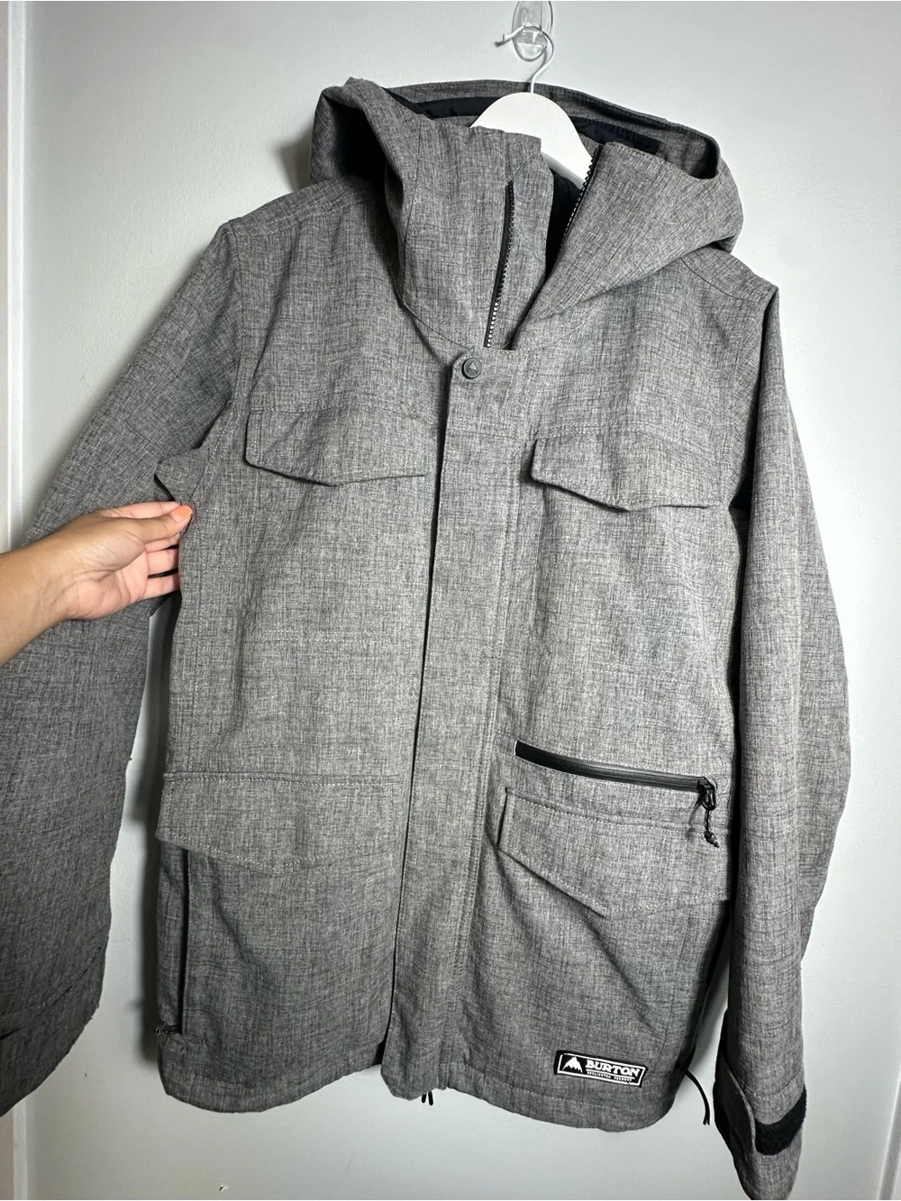 Burton Covert Snowboard Jacket Gray  Size Medium Men’s